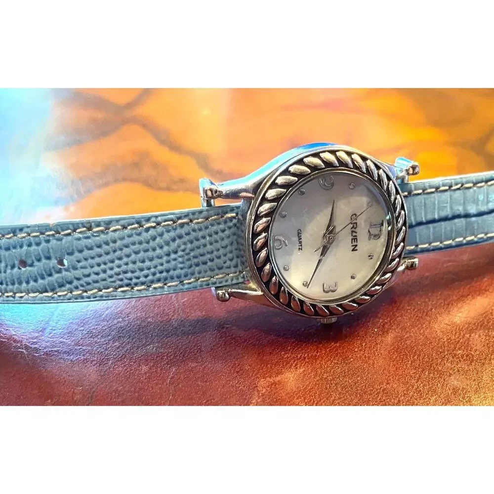 Women's 24mm Gruen Watch, Silver Tone with MOP Face
